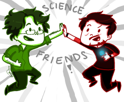 fyeahsciencebros:  The Avengers - SCIENCE FRIENDS by ElenaKB  #l m a o they need their own science show #CAN YOU IMAGINE??? #bruce would be all about actually teaching science #and tony would be the LET’S BLOW SHIT UP side #………..so like the