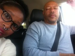 me and my dad on our way to get sushi earlier today. We&rsquo;re watching Captain America right now and we got super pumped so we&rsquo;re gonna grab a couple drinks and catch the 10:25 viewing of The Avengers. Nerding out with my dad is so fun.