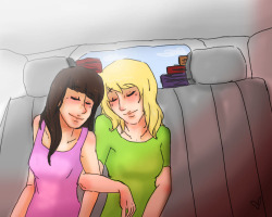 bernybop:   Brittany: Ahhh, San look at how cute Rachel and Quinn look!Santana: I’m kind of driving, B but I bet gay Berry and Fabgay look just precious.  Faberry Week - Day 1: Road Trip 