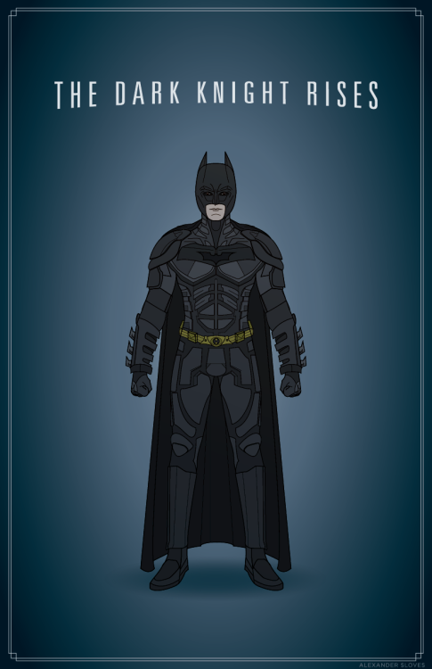 slovesdesign:  Adam West Batman and Christian Bale Batman from The Dark Knight Rises. Special thanks to Kelly Leigh Miller.  My site: slov.es 