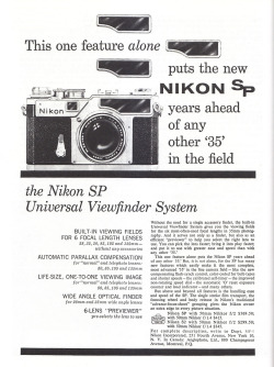 fromand:  nikon sp ad  [january 1958] 