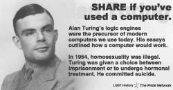 banesidhe:  calming-tea:  samrgarrett:  outofthecavern:  opiatevampire:  theworldisconfused:  In addition to essentially inventing the computer, Alan Turing also broke the German Enigma Code during World War II which paved the way for the D-Day invasion.