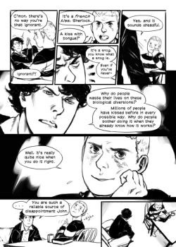 French Kiss page 02 (from I Will Burn the Art Out of You, a Sherlock collab fanbook)