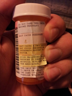 “May cause dizziness and pregnancy.”
