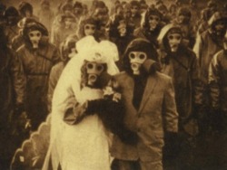 hematolagnia:  m0rtality: Due to high sulfur levels, inhabitants of the Izu Islands had to wear gas masks to survive. What results? Some of the scariest wedding photos ever.