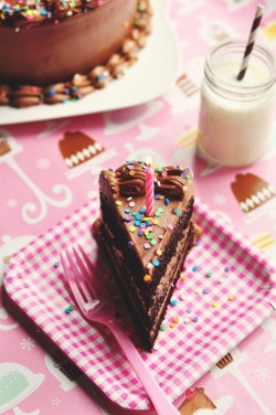 gastrogirl:  chocolate birthday cake {with full video tutorial!} 
