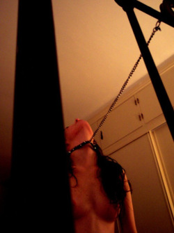 domwithpen:  It’s the surrender that makes you wet. Knowing that, really, you want him to have control. You want his hands to roam where they please, to pinch and stroke and spank wherever he will. And then, once you are collared and bound and blindfolded