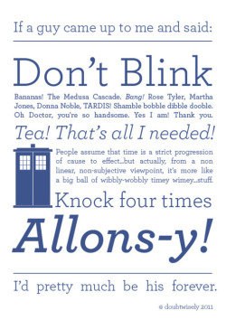 meiandmyloons:  Go to TARDIS and ALLONS-Y!!