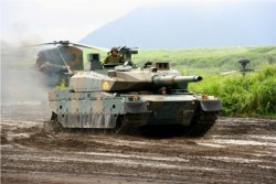 semperannoying:  The Type 10 (10式戦車) Main Battle Tank (MBT) at the Ground Self-Defense Forces Fiji School of Combined Arms where it was formally inducted by the Japan Ground Self-Defense Force (JGSDF).