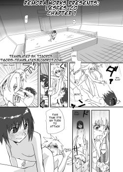 Lesfes-Co Chapter 1 by Remora Works An original yuri h-manga chapter that contains small breasts, censored, wrestling, 69, toys (dildo), fingering, panty pull, tribadism. EnglishMediafire: http://www.mediafire.com/?5cxyc8eb54gb511  The Yuri ZoneTumblr