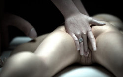 Thesexualgourmet:  Nude Masseuse…Semi-Hard…Nice Http://Thesexualgourmet.tumblr.com/ 
