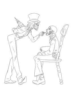 umber-penumbra:  modmad:  Hey kiddies, do you like Steam Powered Giraffe? Do you like colouring? Do you think Rabbit needs a better doctor than the Jon? If you answered yes to any of these, congratulations! You have a heart! Unfortunately out poor mechani