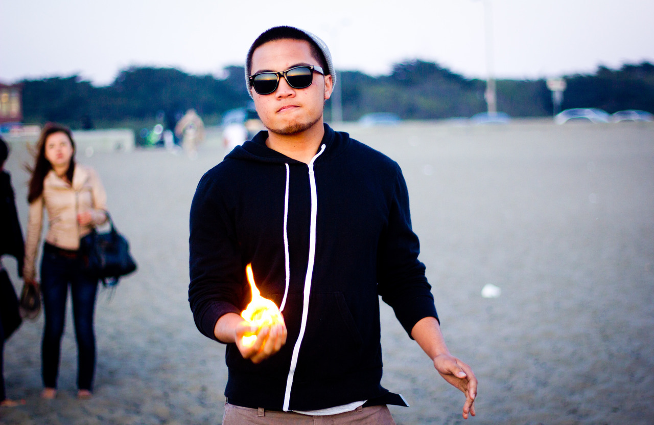 andyisjustdandy:  bdubzphoto:  No big deal, just Firebending at the beach.  Avatar
