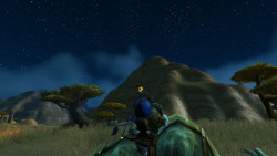 Here is Mayto, my tauren priest, going on a romantic kodo ride with Balgor Whipshank on a beautiful starlit night in the Northern Barrens.