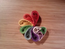 geekygears:  ‘Pride and Joy’ Paper quilling pendant. I’ve never done quilling before. It’s loads of fun!  Heee, I can&rsquo;t wait to seal it.
