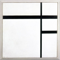 ivotemelkov:  Piet Mondrian - Composition No. II, 1930 oil on canvas 50,5 x 50,5 cm  To jest prawdziwa sztuka. Doskonałość w czystej postaci. Skończona harmonia. Cudowna stabilność. Przejrzystość. Pomyśleć o tych wiekach idiotycznego malarstwa