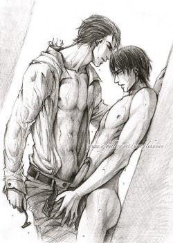 guiltpleasure: You sure as hell know how to make our days! Soooooo sexy! :9 lehy-chan:  David x Katsu - It’s just you and I here  by me I hate myself for doing this but I couldn’t help. Gosh, this scene was so hot… even if it was just a preview