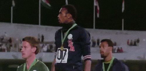 reverseracism:urban-s0ul:  urban-s0ul:  I’ve been waiting for this.. 1968 Olympic Black Power Salute.   always reblog   HAPPY BLACK HISTORY MONTH