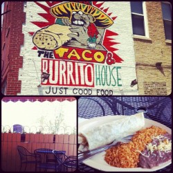 Lunch on the patio at The Taco &amp; Burrito House. #food #MyCity #instaphoto #summertime #Outside (Taken with Instagram)
