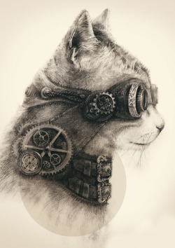 gaksdesigns:  Steampunk Kitty  