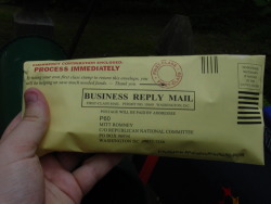 Zackoak:  So Mittens Sent Me More Business Reply Mail.  This Is The Third Time Since