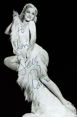 Vintage 40’s-era signed promo postcard of Sally Rand..