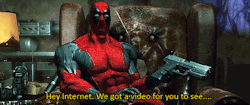 factor-x:  Deadpool: Hey Internet. We got a video for you to see Yellow box: Oooh is it that video with those two girls and… White box: Whoa there, champ! Not safe for work! 