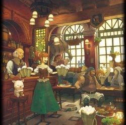 thedrunkenmoogle:  Beer SQ by Square Enix Music  Square Enix Music has released an album titled Beer SQ. The album features eight songs from SE games, remixed and given a pub music feel. One of the official illustrations of the album includes a moogle