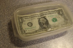 imjustonekid:  clintbartonsbumpinbooty:  my brother froze a dollar in a block of ice he’s very proud of himself  thats what i call cold hard cash 