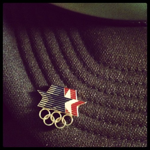 Rocking the 1984 Los Angeles summer Olympics pin today #london2012 #2012 #losangeles #1984 #olympics #summer  #summerolympics  (Taken with Instagram)