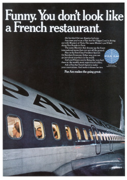 airlinestuff:  PAN AM - “French Restaurant”