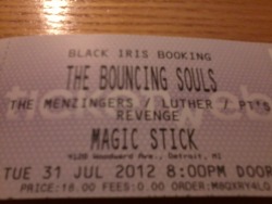 Got My Bouncing Souls Ticket Today, Beyond Stoked! I Actually Had Money For Once