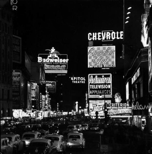 denise-puchol:  Times Square; Night and Day feininger 1954 