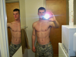 thecircumcisedmaleobsession:  22 year old straight Army guy from Saint Clair Shores, MI In a message, he said “You’re going to have to earn my cum baby. Rub my cock with your toes and then suck on it and spit on it. Then I will tie you up and have