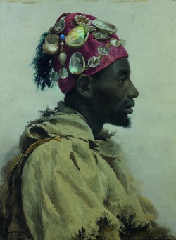 androphilia:  An Arab Man Wearing A Hat Decorated With Shells By José Tapiró Y Baró 