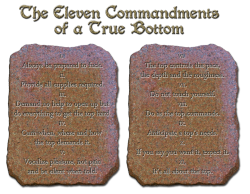 Hunternprey:   11 Commandments Of A True Bottom: (Pay Attention And Take Notes,