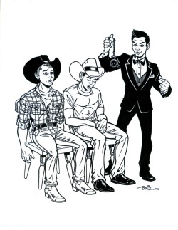 Hypno'ed cowboys by Brian Douglas Ahern. Posted with permission. http://brizycomics.deviantart.com/