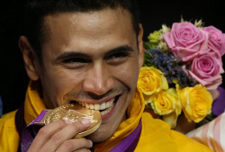 Venezuelan fencer Ruben Limardo, winner of