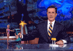 comedycentral:  If you thought Stephen Colbert would let his inability to use Olympic footage keep him from reporting on the US women’s gymnastic team’s victory, you deserve a gold medal in being wrong. Click the gif to watch the latest installment