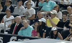 incredibly-loud-extremely-close:  onlylolgifs:  Bill O’Reilly and Donald Trump doing the wave at a Yankees game  omg why do i find this so funny 