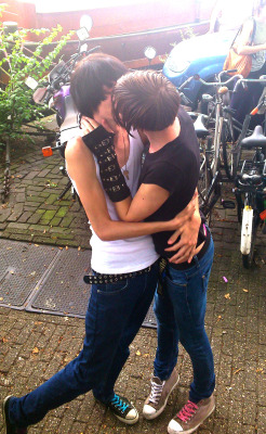 kirbytnt:  My boyfriend and me celebrating our 2nd year anniversary on the GayPride :)  Who is this???