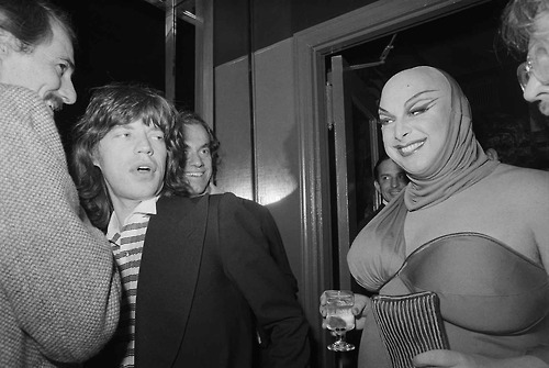 Divine with Andy Warhol, John Waters, Mick Jagger and Grace Jones.