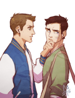 bluelippedlifelesskiss:  cuddle-me-crowley:  bluelippedlifelesskiss:  salttheclowns:  givemishafreemanmynumber:  flockofangels:  garama:  “Hey, wait… Where did you get that?!”   #this is before they get together #castiel started tutoring Dean