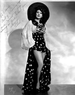 Marie Cord   Vintage 40’s-era promo photo personalized by Ms. Cord: “To Vinnie — Best of cleaners anywhere and nicest of guys always so good to see you — Always, Marie Cord..” &ldquo;Vinnie&rdquo; was a janitor at an unidentified Burlesque