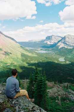 refluent:  Overlooking Many Glacier, Swiftcurrent Lake (by C.Hill) 