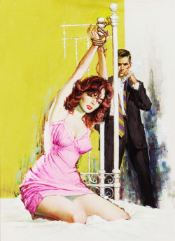 vintagegal:  Odds Against Linda, paperback cover by Barye Phillips, 1960 