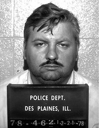 serialkiller-101:  John Wayne Gacy was convicted of the torture, rape and murder of 33 males between 1972 until his arrest in 1978. He was dubbed the &ldquo;Killer Clown&rdquo; because he entertained kids at parties as &ldquo;Pogo The Clown&rdquo;. He