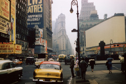  47th Street, New York City, 1957. Photo by André Robé. 