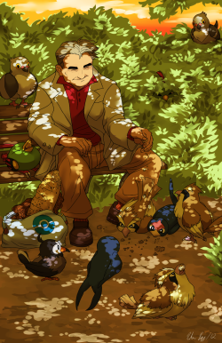 soselfimportant:  reaill:  Professor Oak is the most kawaii professor okay god a print for this weekend and future cons weh help this took too long wah  dude this came out great! its been cool to see it in progress, dang! 