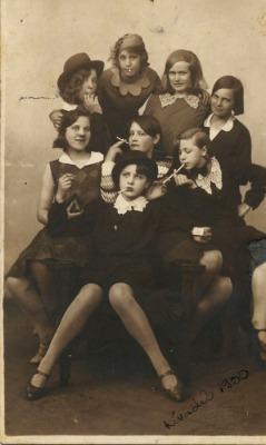 dutchbag:  babyslime:  cyprith:  basedgaben:  garconniere:  tothecabaret:  1930’s Teen Delinquents  i.e. life role models  I’m just gonna reblog this again because it’s one of my favorite pictures ever. That girl in the chair seems like such a badass